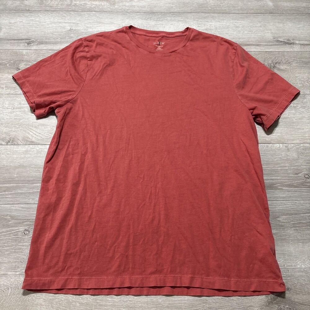 J. CREW Broken In Classic Men's Crew Neck Short Sleeve T Shirt Washed Rust XL